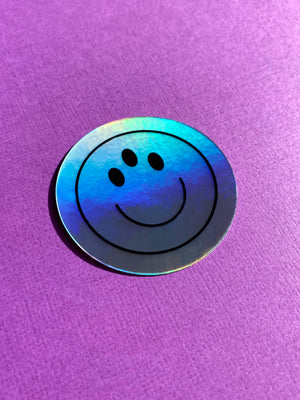Holographic Happy Third Eye Sticker